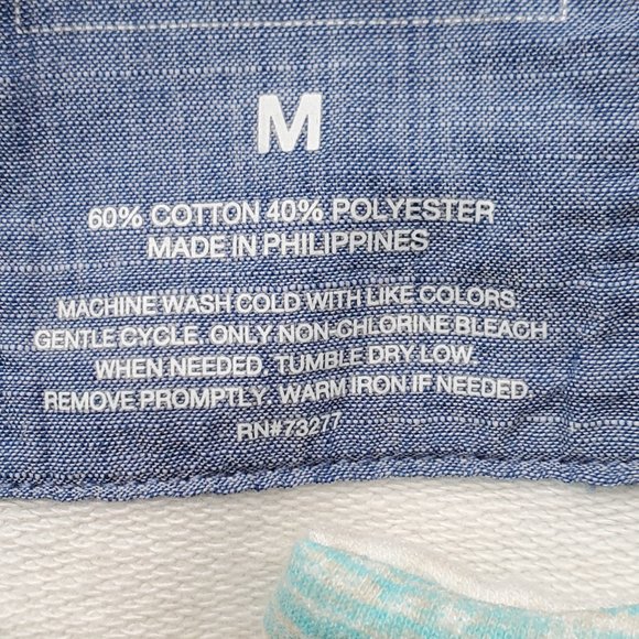 Sonoma Striped Kangaroo Pocket Sweatshirt Top Size M - Picture 11 of 12